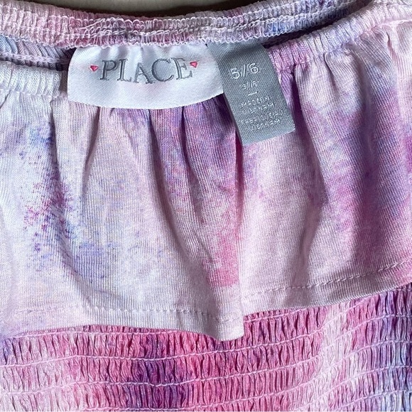 The Children’s Place Girl Dress Multicolor Open Shoulder Size 5/6 Years - Picture 6 of 16
